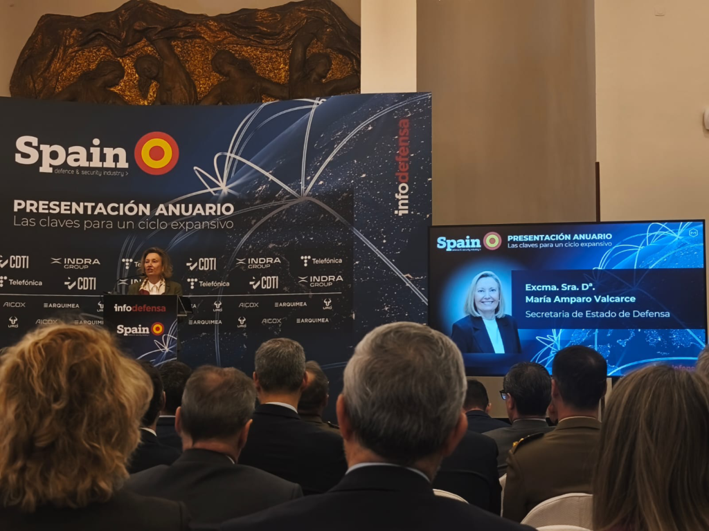 Asturias Hub Defensa asiste a la presentación del Anuario SPAIN 26. En la imagen aparece la Secretaria de Estado de Defensa, Amparo Valcarce