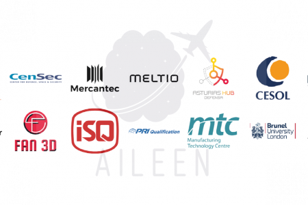 Logos de los socios en el proyecto europeo AILEEN y también su logo